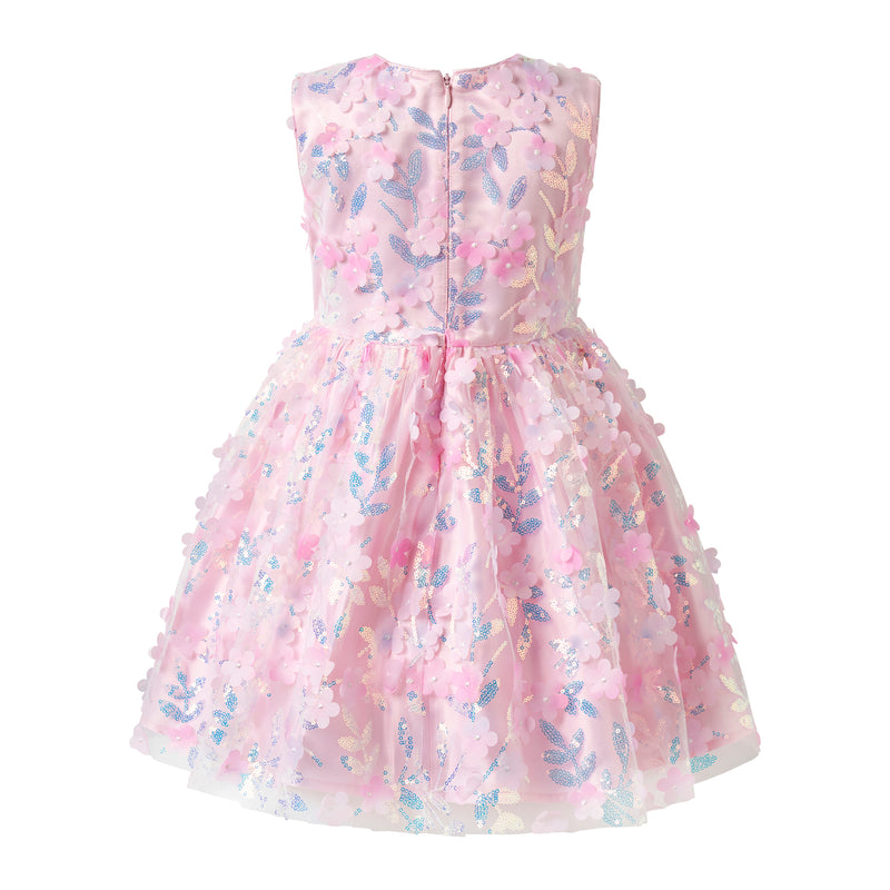 3D Sequin Party Dress 4y
