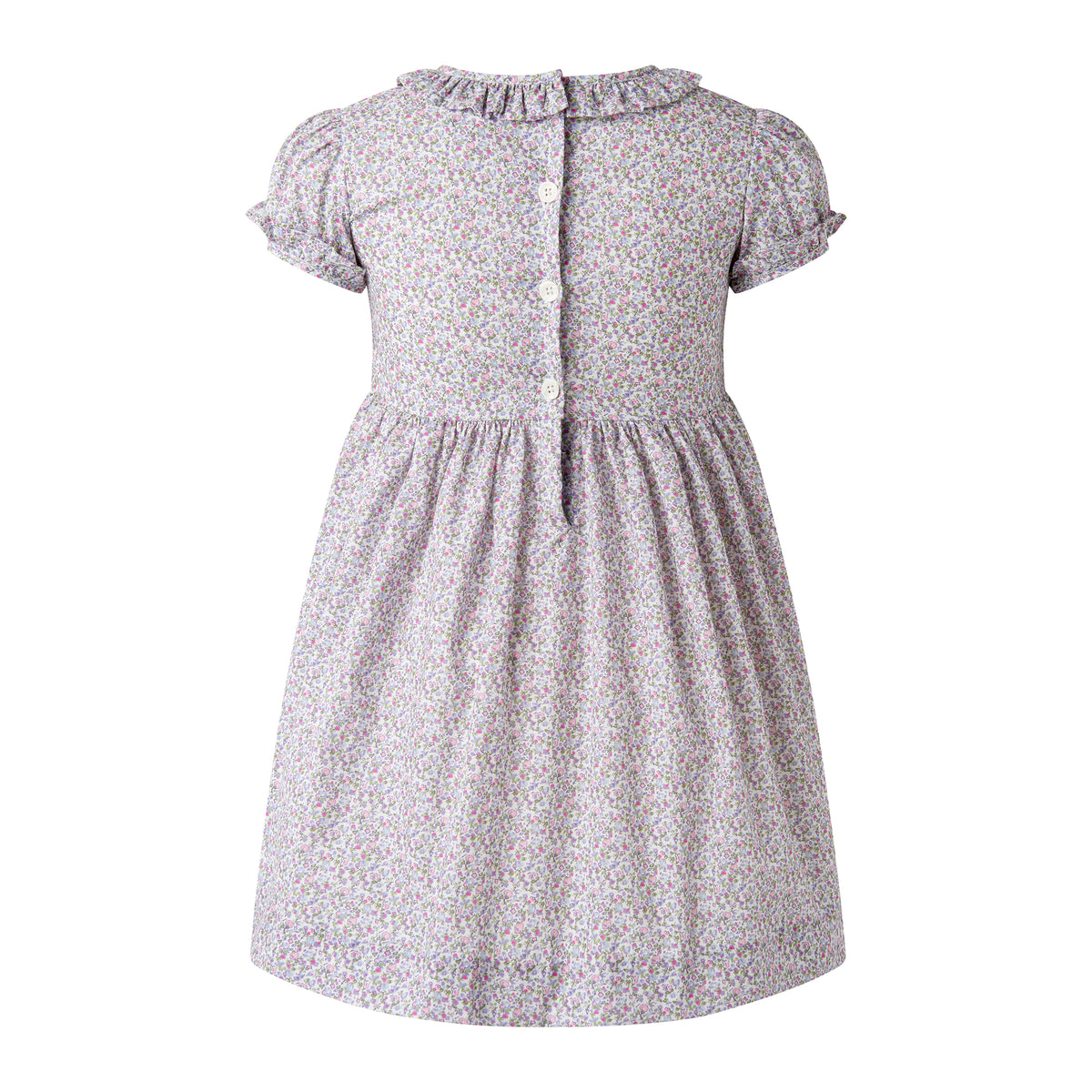 Lavender Frill Collar Smocked Dress