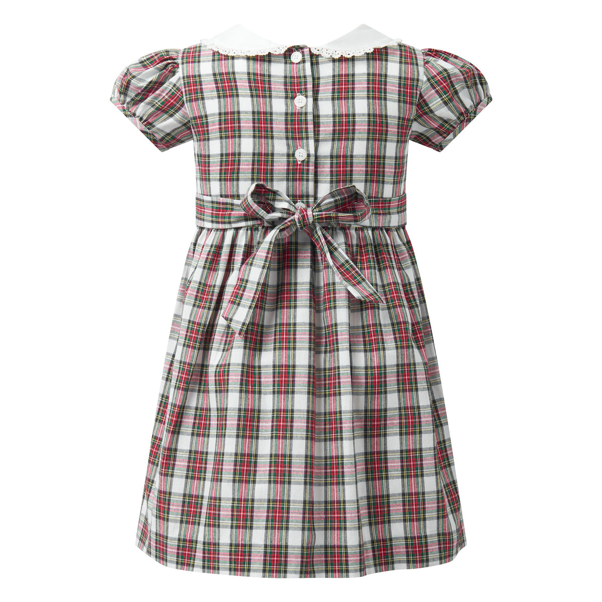Ivory Tartan Frill Front Dress Rachel Riley US