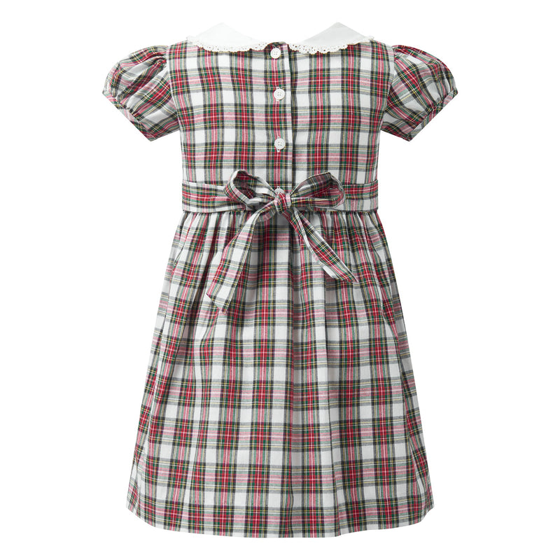 Ivory Tartan Frill Front Dress Rachel Riley US