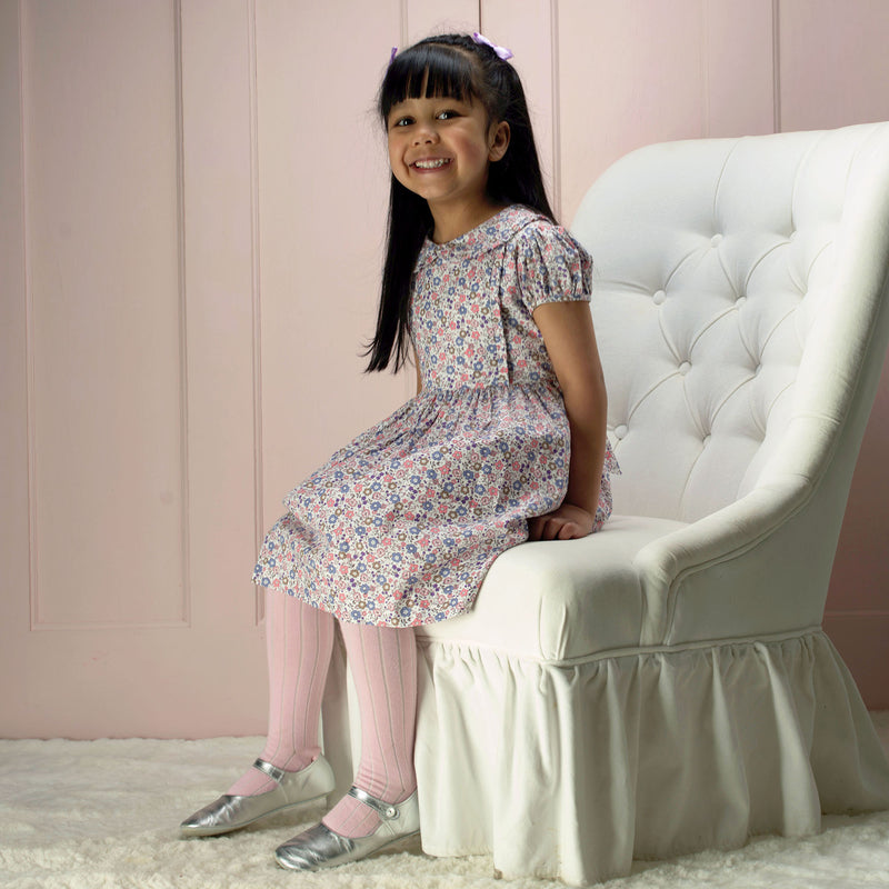 Pink Floral Frill Front Dress Rachel Riley US