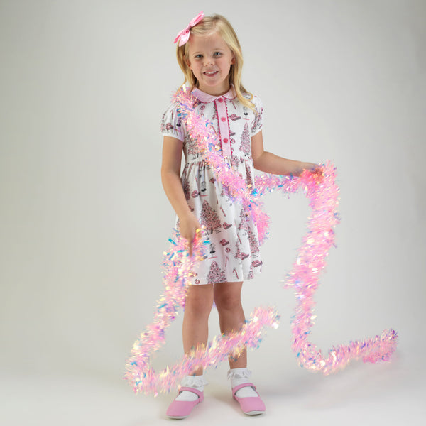 Eloise Christmas Tree Button-Front Dress Rachel Riley US