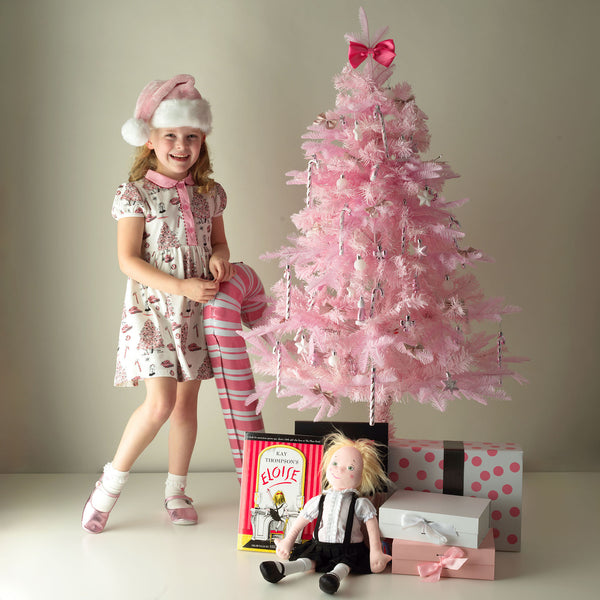 Eloise Christmas Tree Button-Front Dress