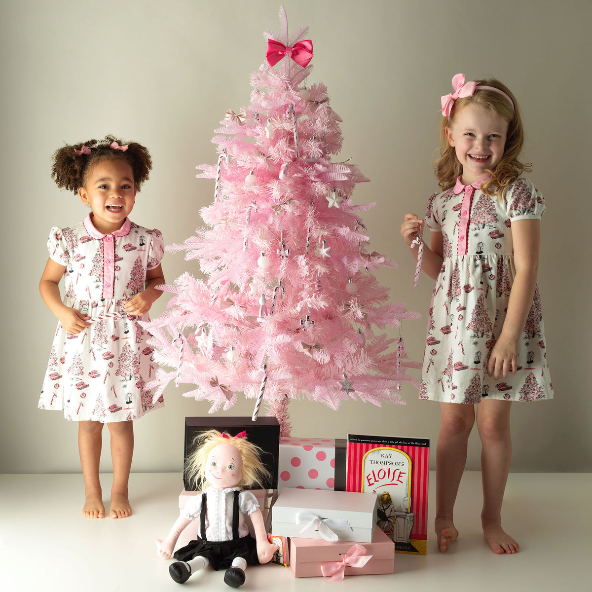 Eloise Christmas Tree Button-Front Dress Rachel Riley US