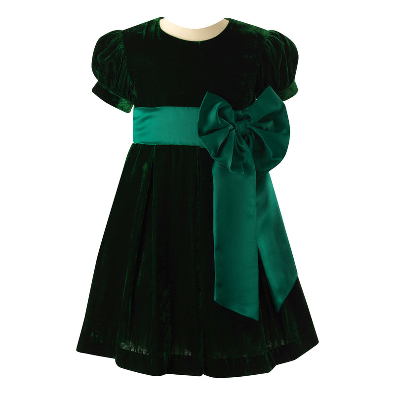 Crushed Velvet Bow Dress 4y Crushed Velvet Bow Dress 4y