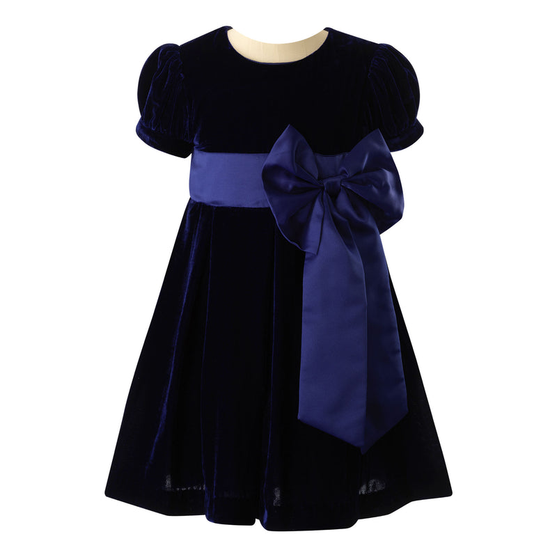 Crushed Velvet Bow Dress 14y Crushed Velvet Bow Dress 14y