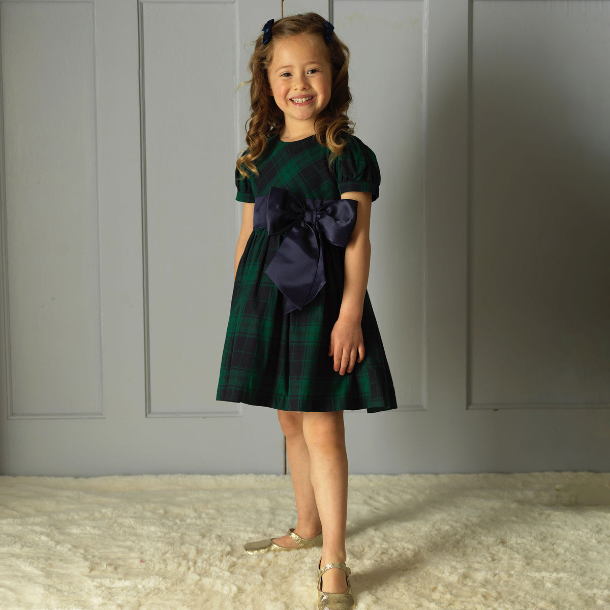 Blackwatch Bow Dress Rachel Riley US