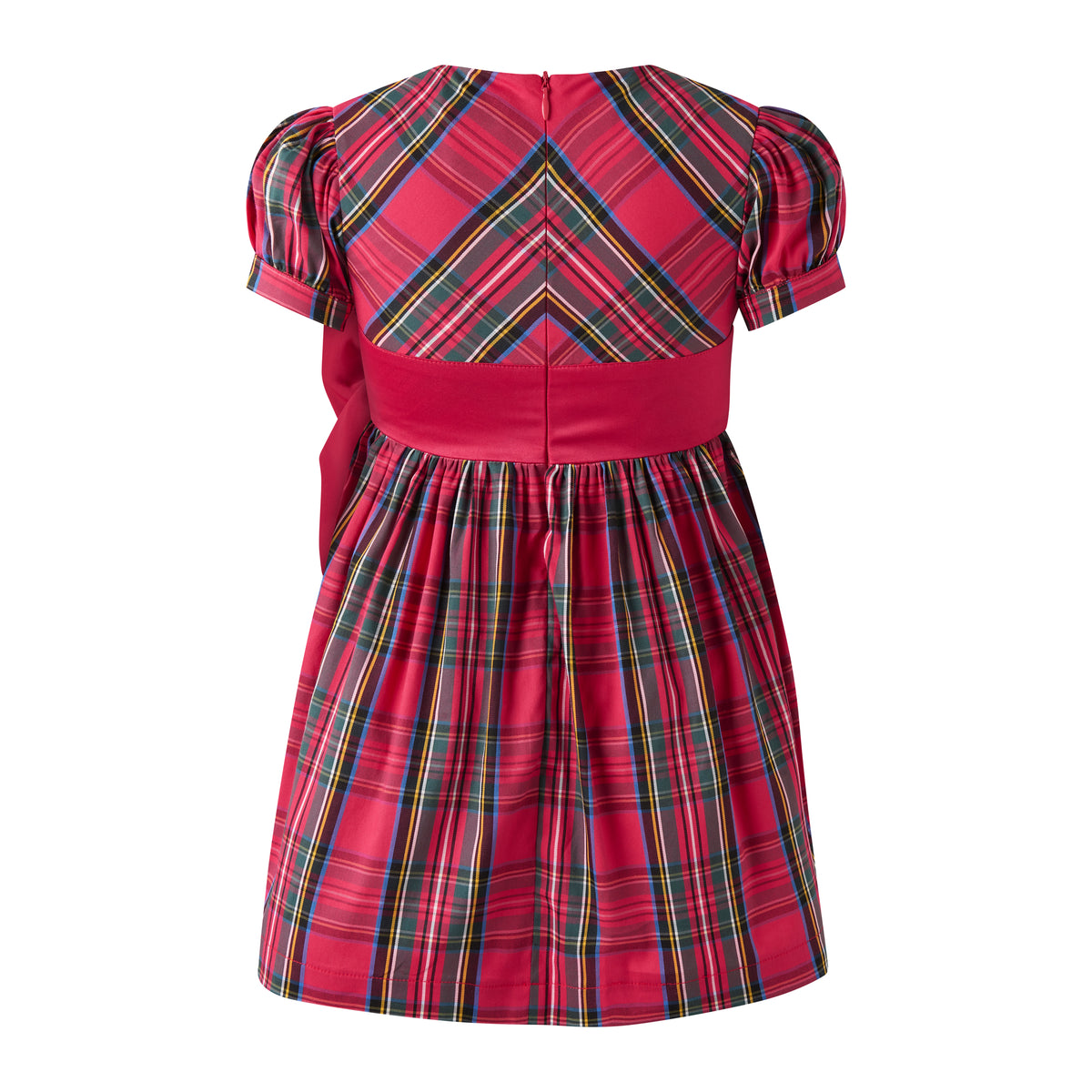 Red Tartan Bow Dress Rachel Riley US