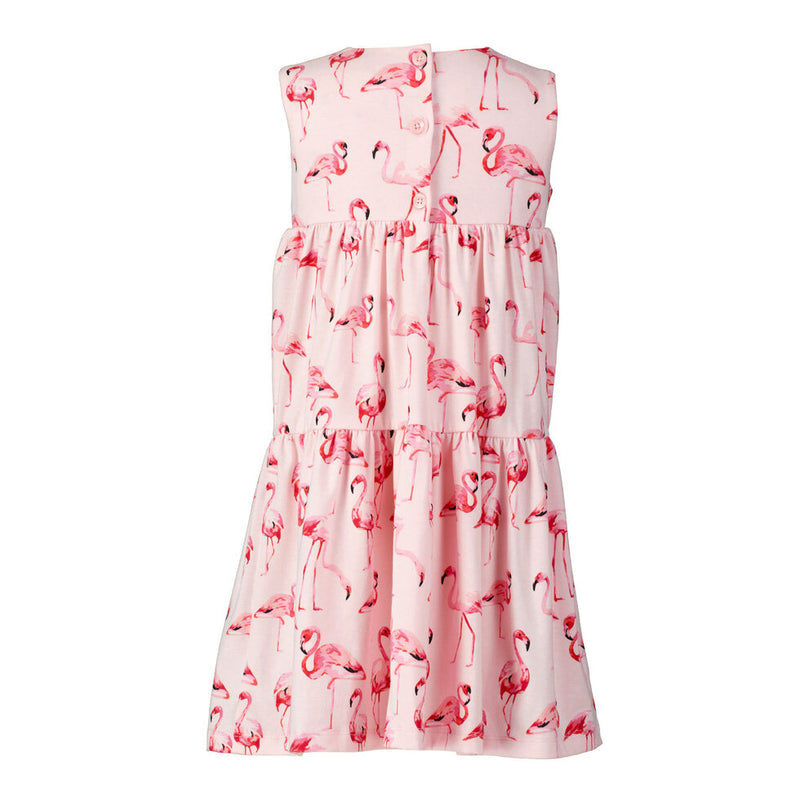 Flamingo Tiered Jersey Dress