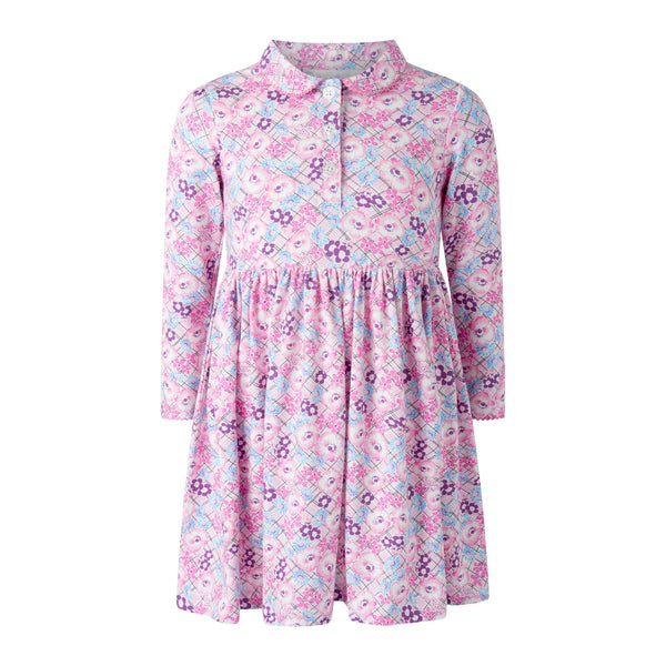 Floral Check Jersey Dress Rachel Riley US