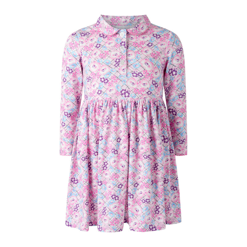 Floral Check Jersey Dress Rachel Riley US