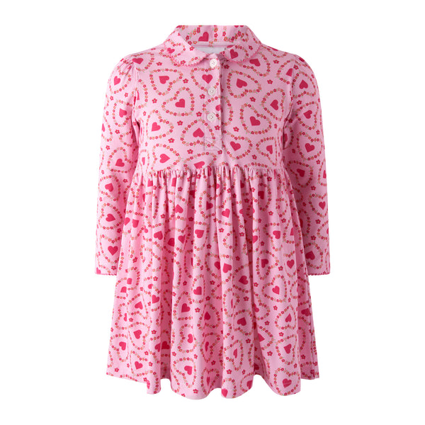 Floral Heart Jersey Dress