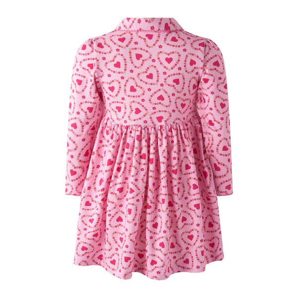 Floral Heart Jersey Dress