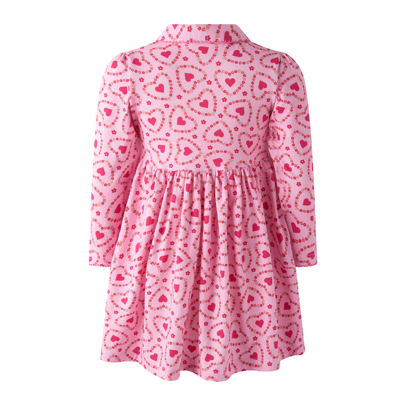 Floral Heart Jersey Dress