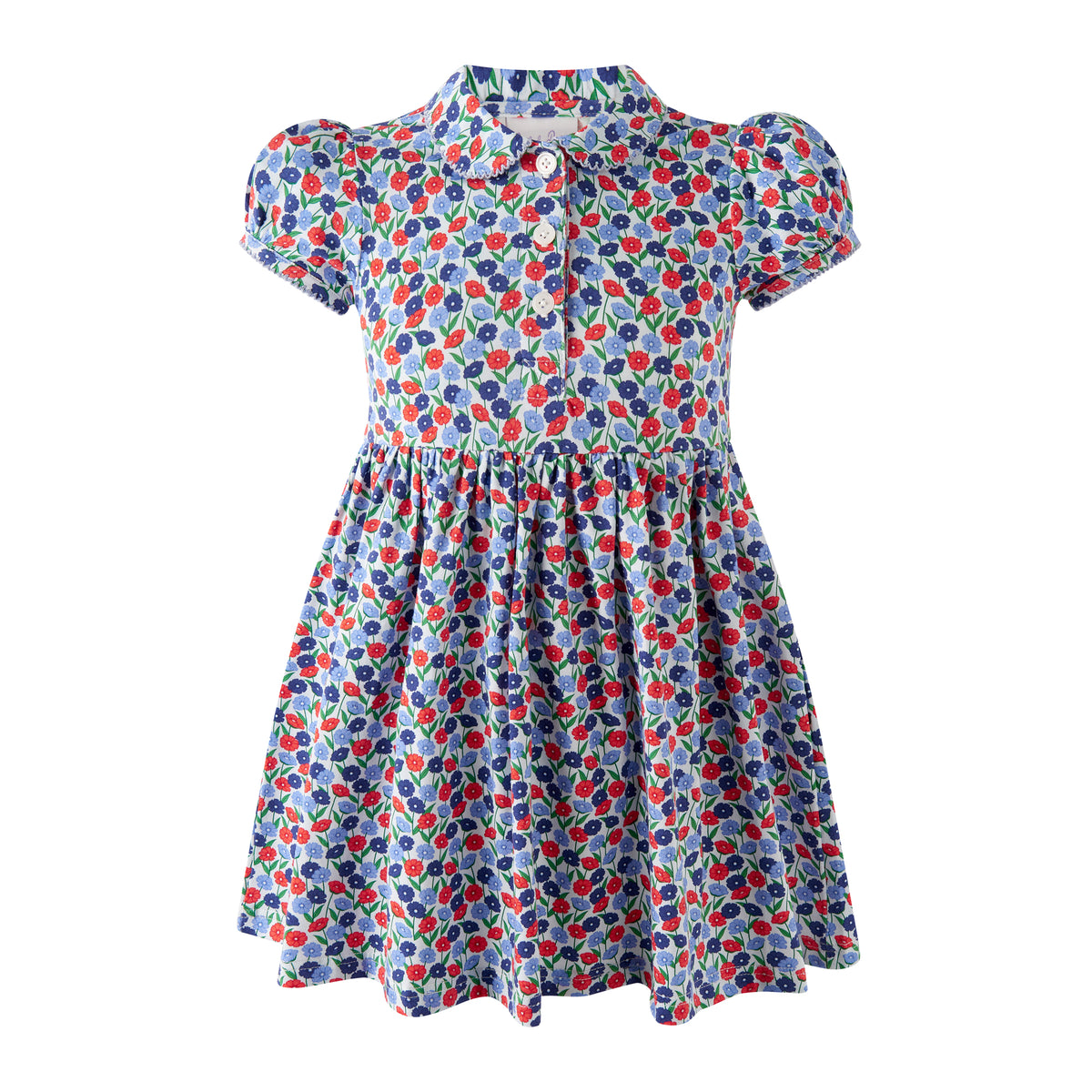 Blue Poppy Jersey Dress Rachel Riley US