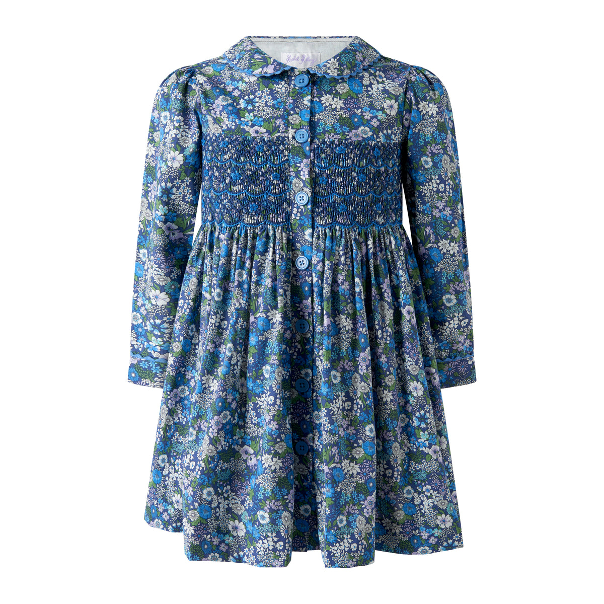 Dahlia Smocked Button-Front Dress Rachel Riley US