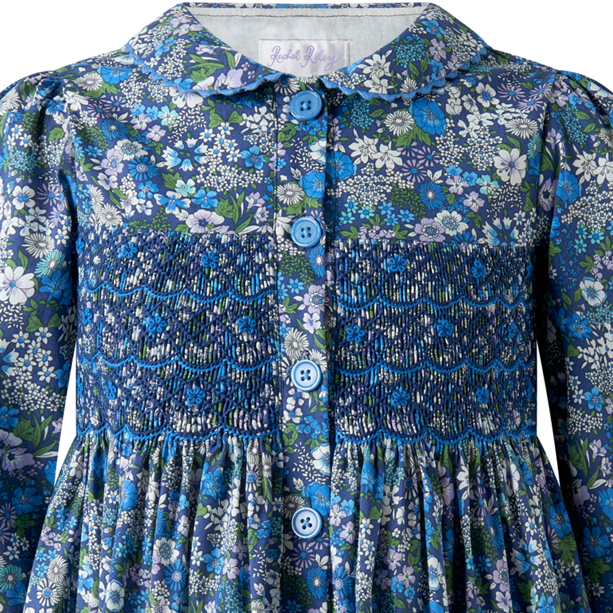 Dahlia Smocked Button-Front Dress Rachel Riley US