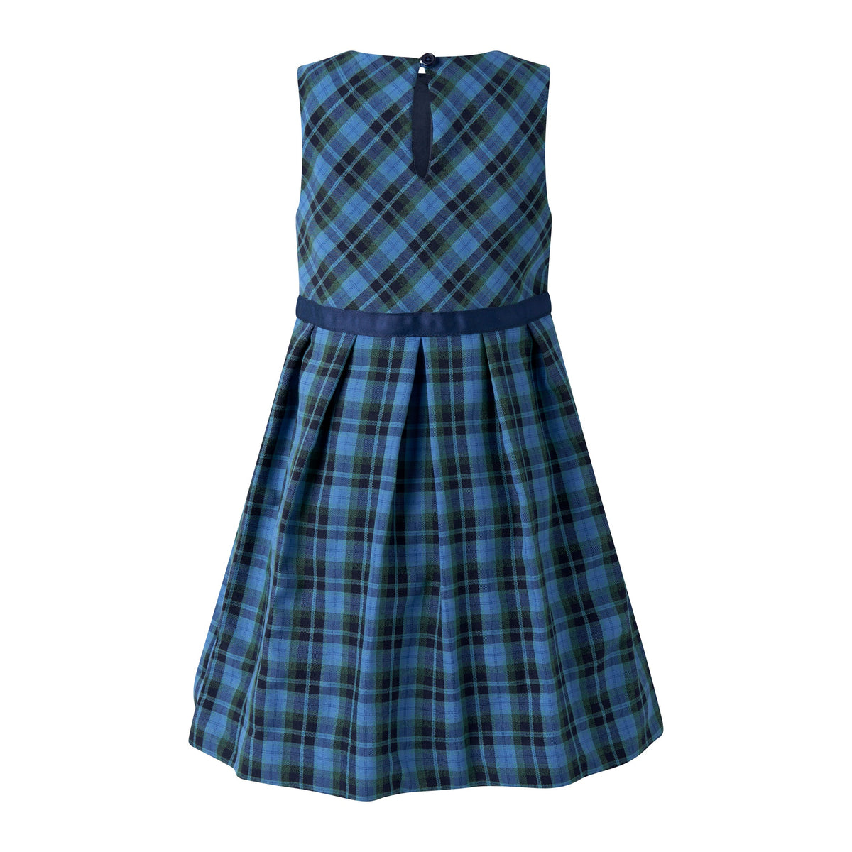 Blue Check Flared Pinafore Rachel Riley US