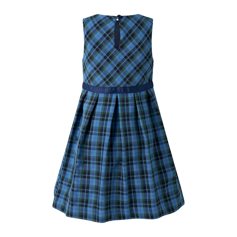 Blue Check Flared Pinafore Rachel Riley US