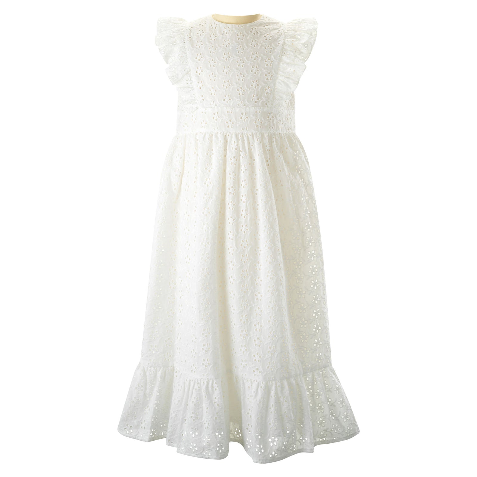 Rielle riche Russell Lace Dress (ベージュ) TCEC Eyelet Lace Maxi Dress in Beige – June Adel