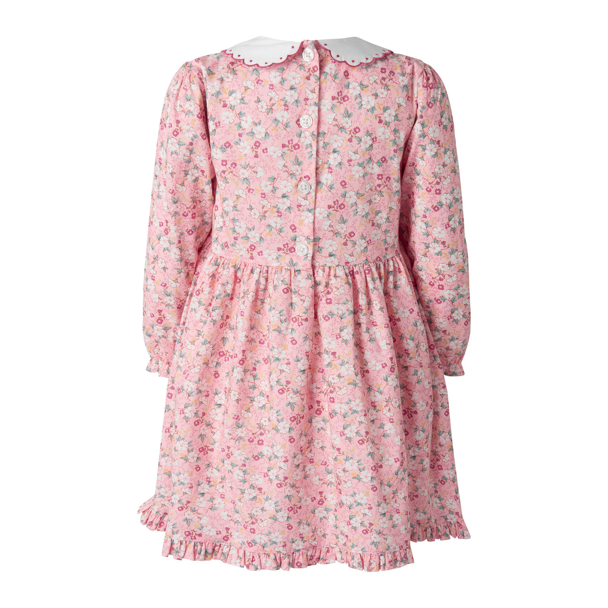 Pink Floral Scalloped Collar Dress Rachel Riley US