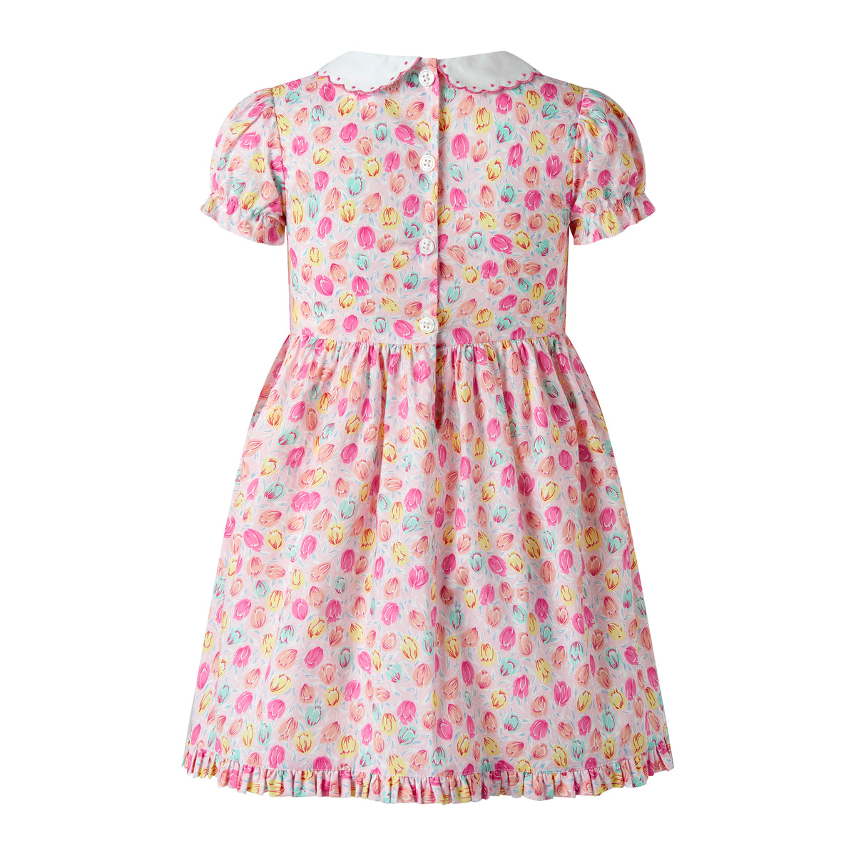 Pink Scalloped Collar Tulip Dress Rachel Riley US