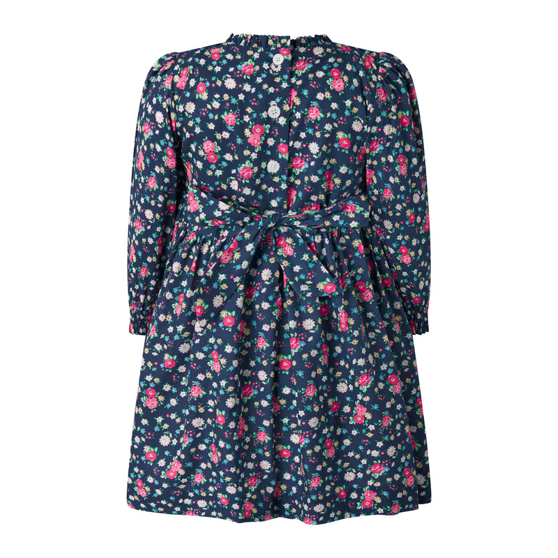 Navy Ditsy Floral Ruched Dress Rachel Riley US