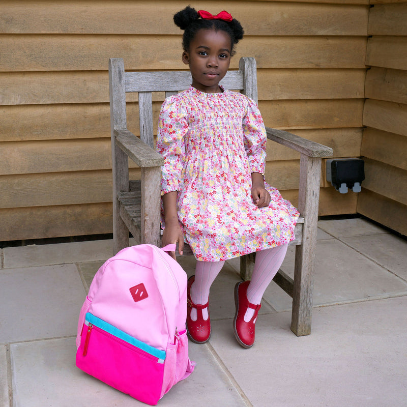 Pink Ditsy Garden Ruched Dress Rachel Riley US