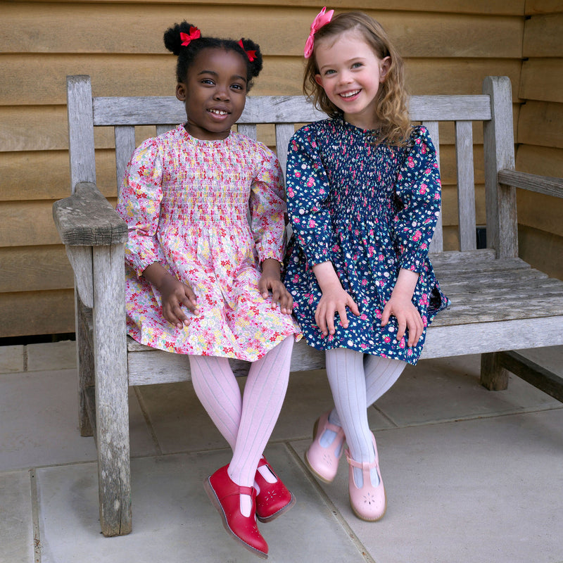 Pink Ditsy Garden Ruched Dress Rachel Riley US