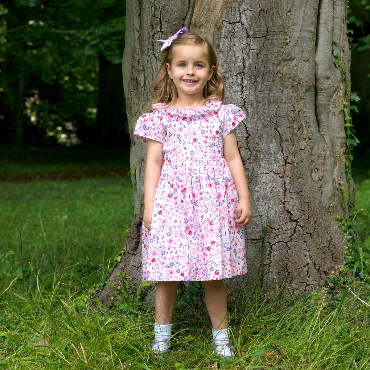 Lilac Grosgrain Ribbon Hairbow Rachel Riley US