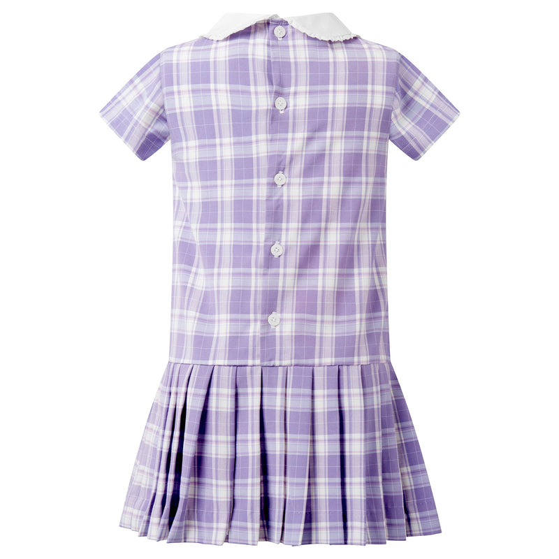 Purple Check  Dropped Waist  Dress Rachel Riley US