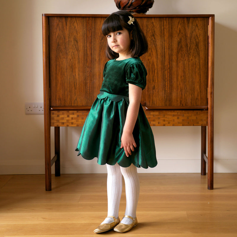 Taffeta Scalloped Dress Rachel Riley US