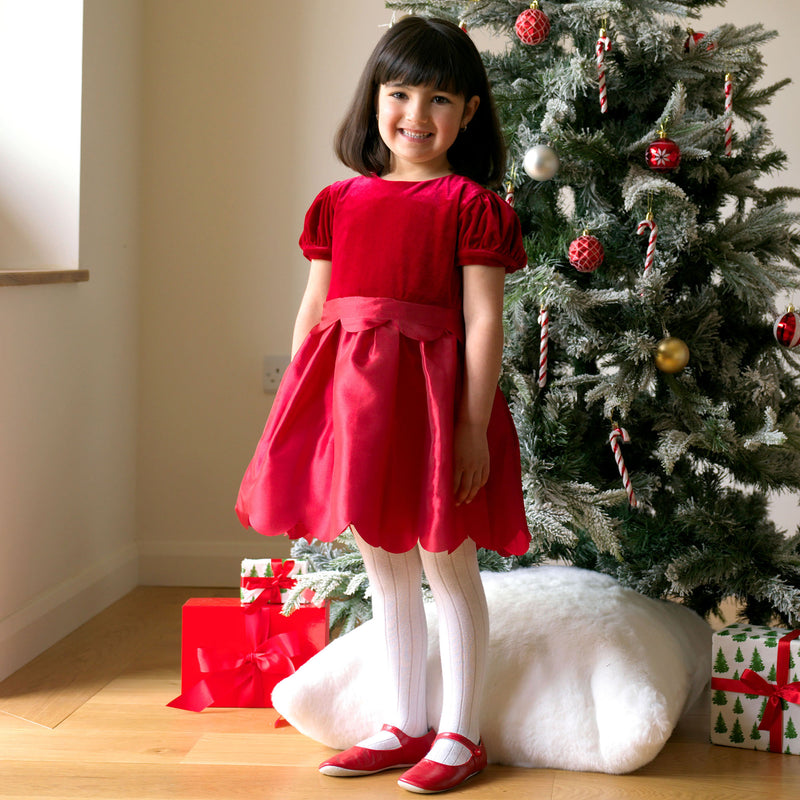 Taffeta Scalloped Dress Rachel Riley US