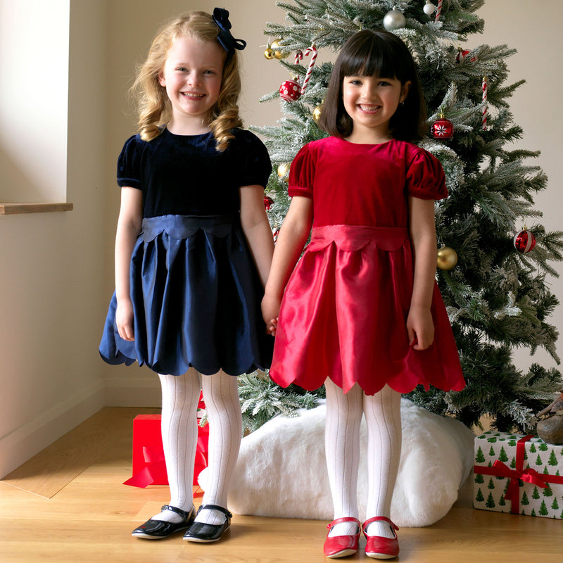 Taffeta Scalloped Dress Rachel Riley US