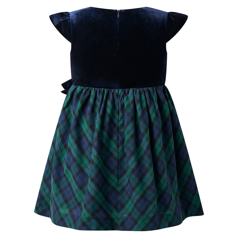 Rachel Riley Velvet Blackwatch Check Party Dress in Navy at Nordstrom, Size 12 Uk Rachel Riley Velvet Blackwatch Check Party Dress in Navy at Nordstrom, Size 12 Uk