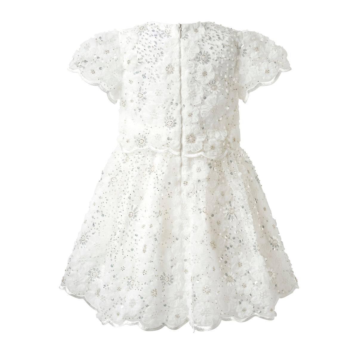 3D Scalloped Sequin Dress Rachel Riley US