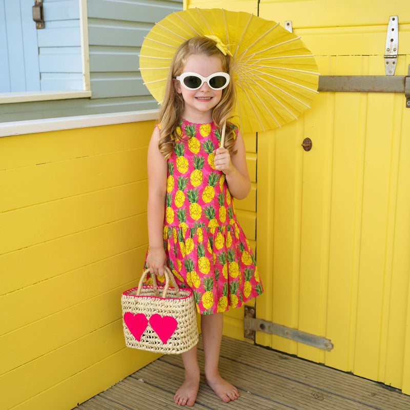 Pink Scalloped Pineapple Dress 2y