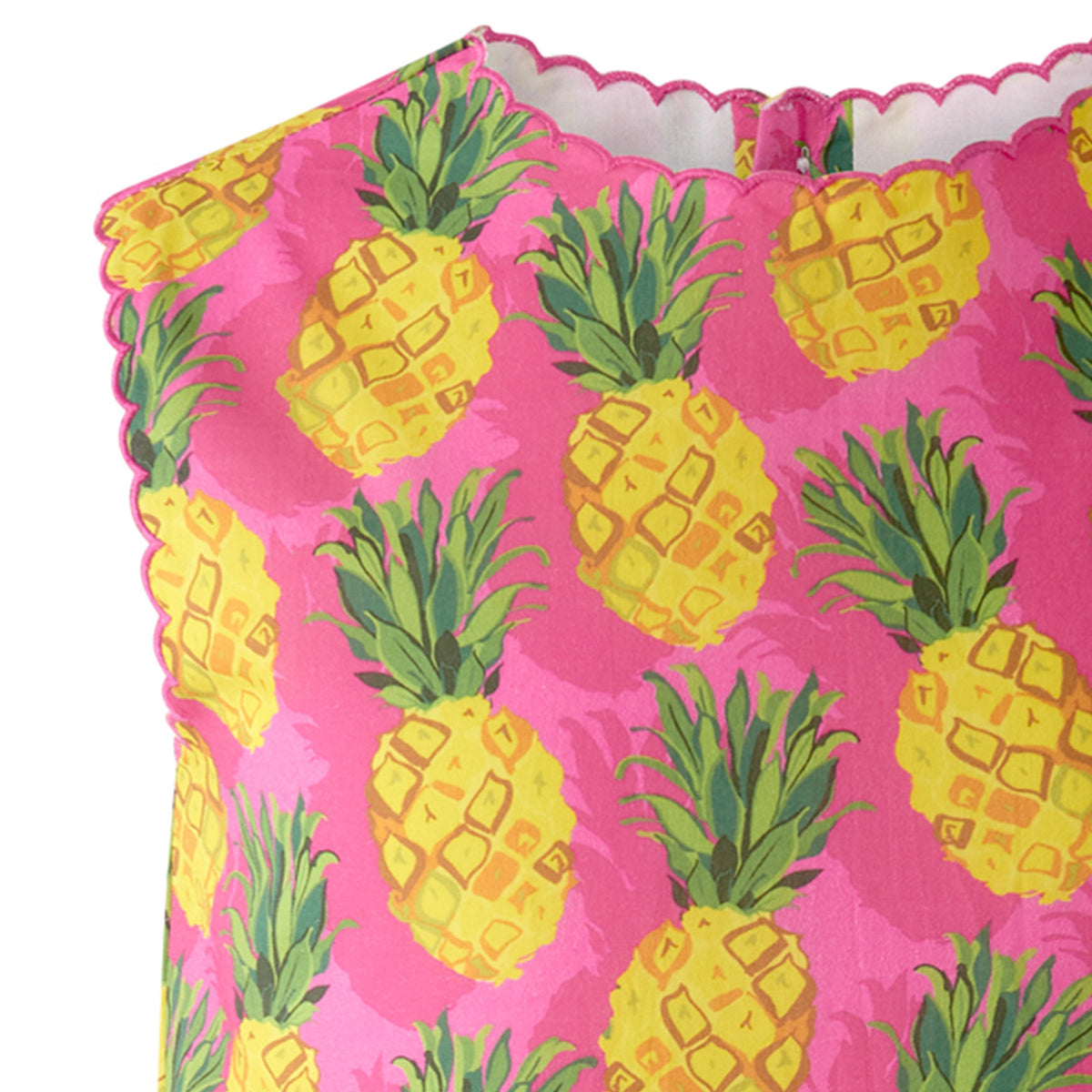 Pink Scalloped Pineapple Dress Rachel Riley US