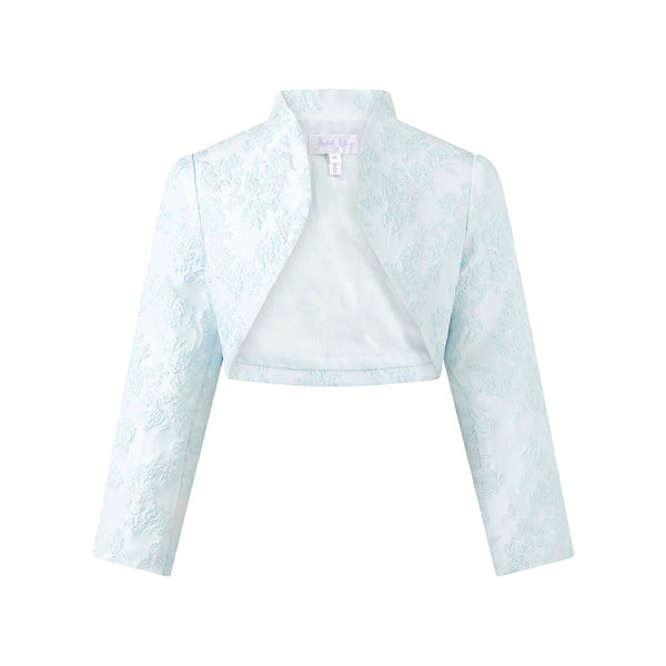Blue Floral Damask Bolero