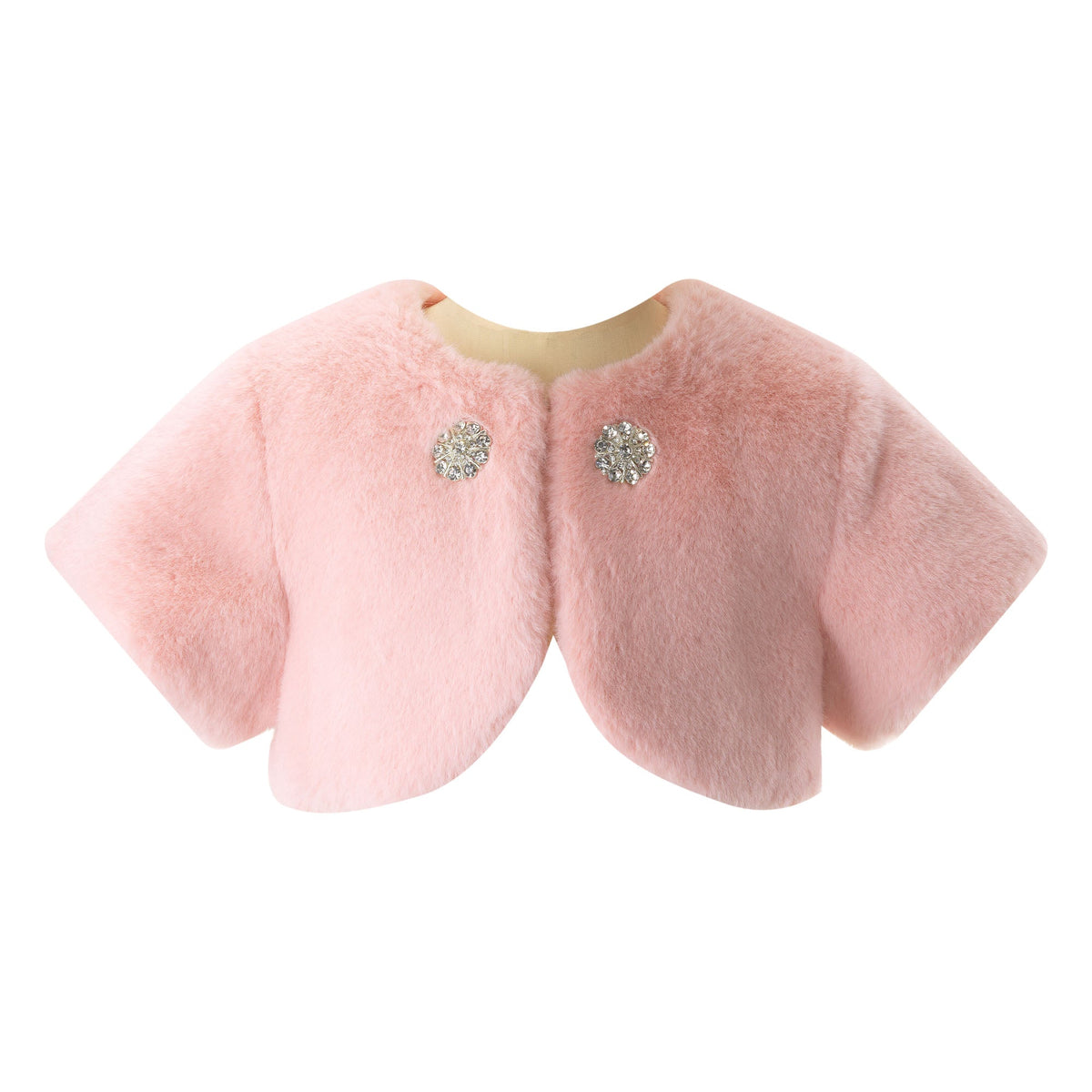 Diamanté Faux Fur Bolero, Pink Rachel Riley US