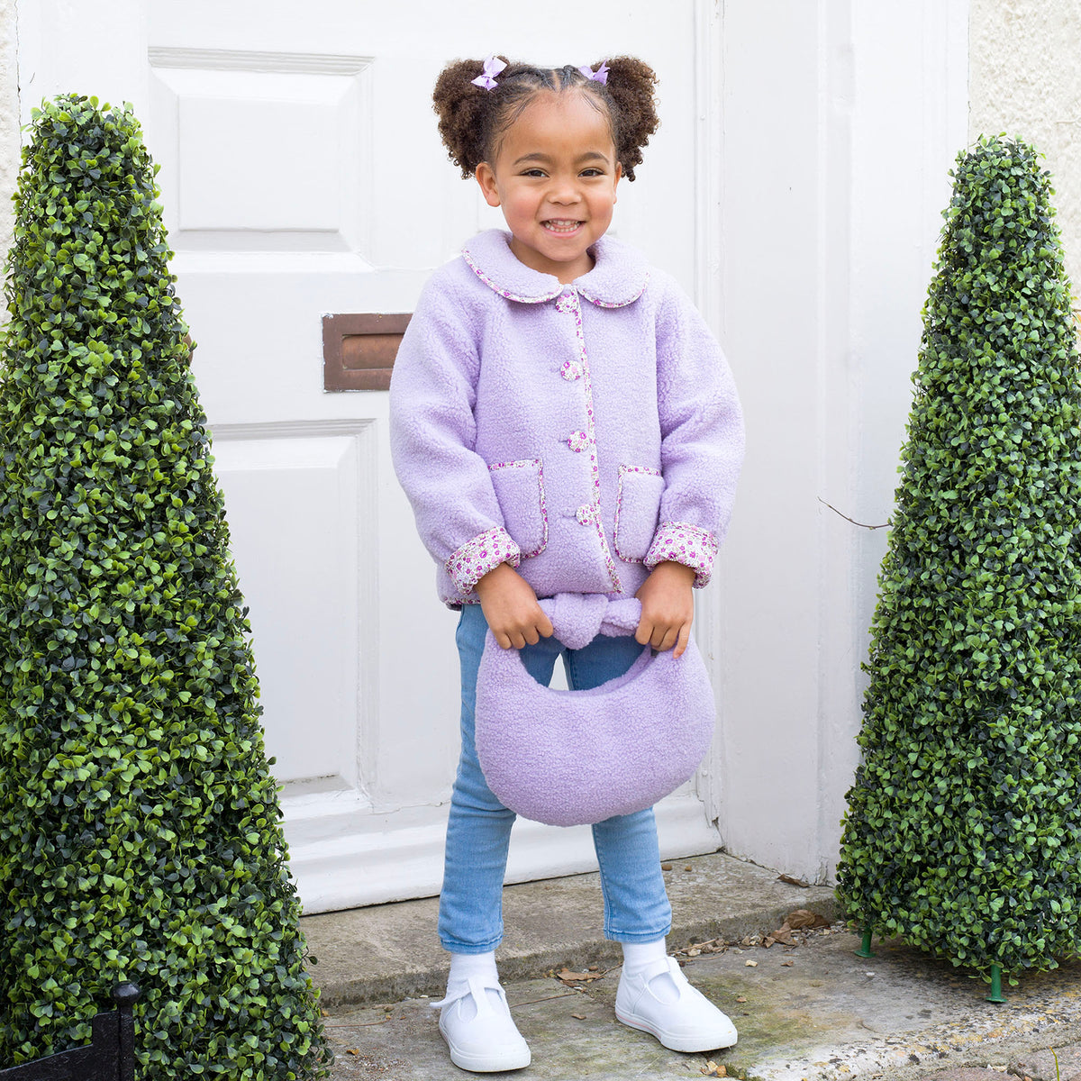 Purple Shearling Bag