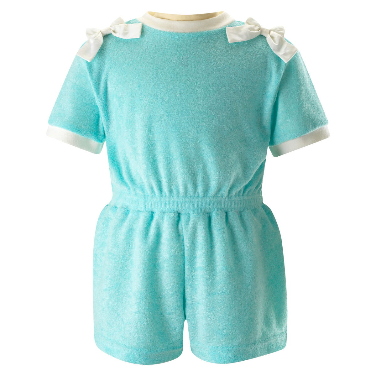 Bow Towelling Playsuit Rachel Riley US