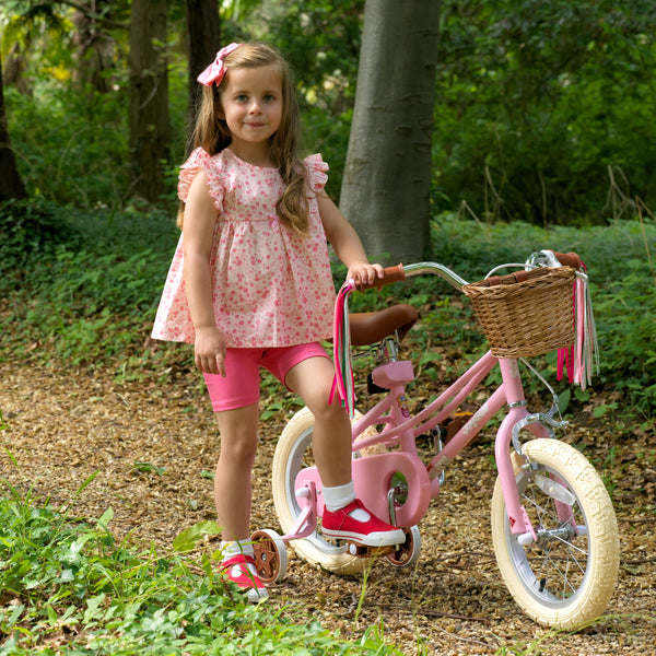 Flowerette Top and Bike Short Set