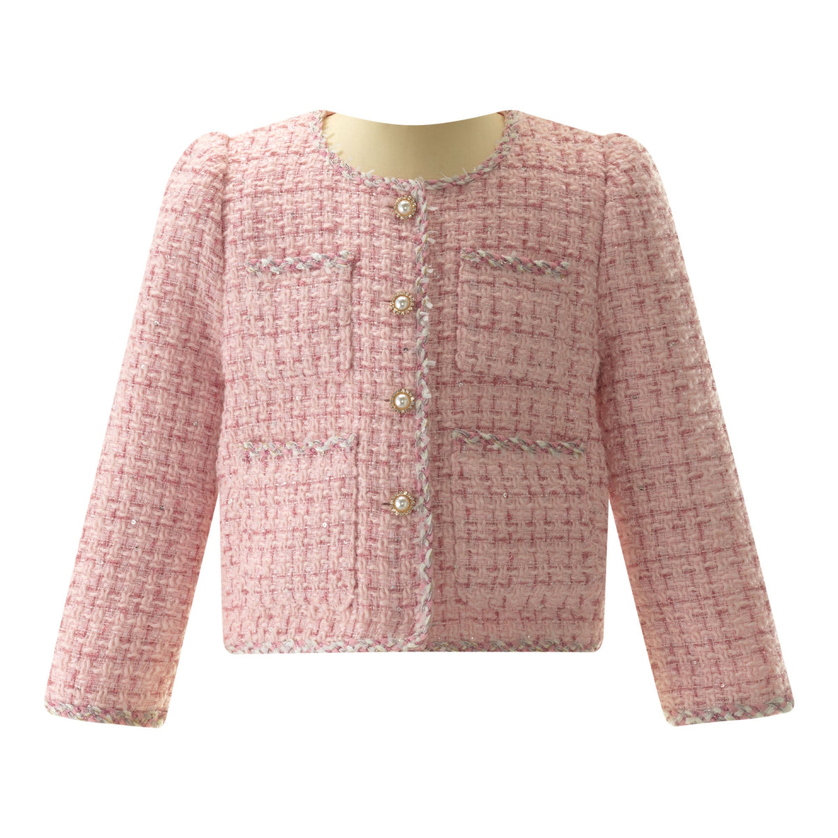 Pink Tweed Jacket and Skirt Set Rachel Riley US