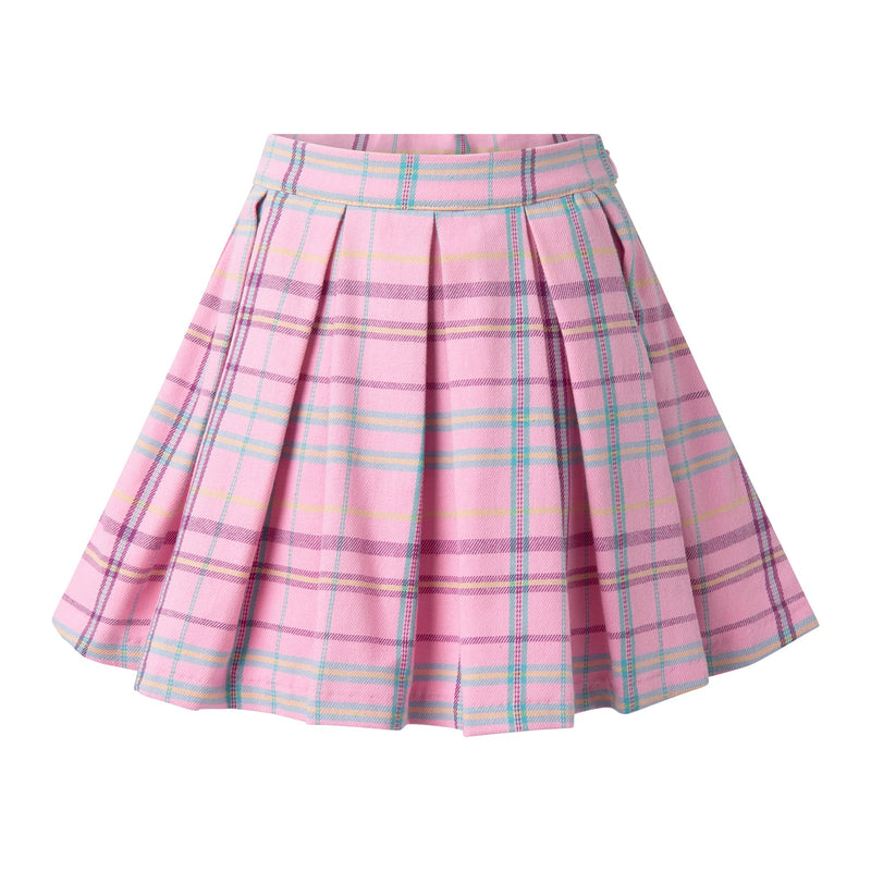 Pink Check Pleated Skirt Rachel Riley US