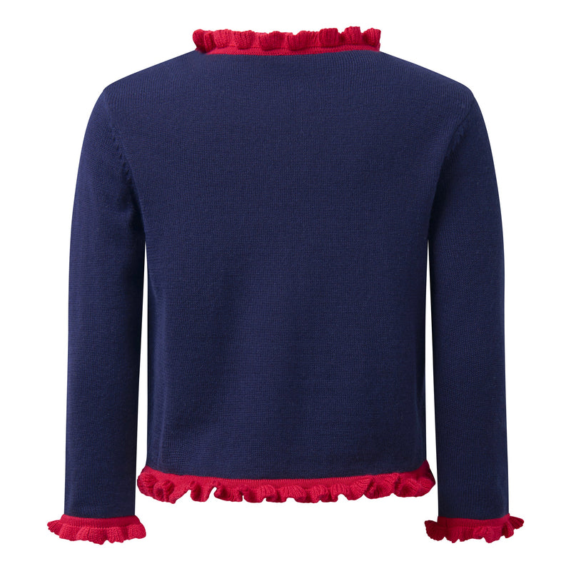 Navy Bow Intarsia Sweater Rachel Riley US