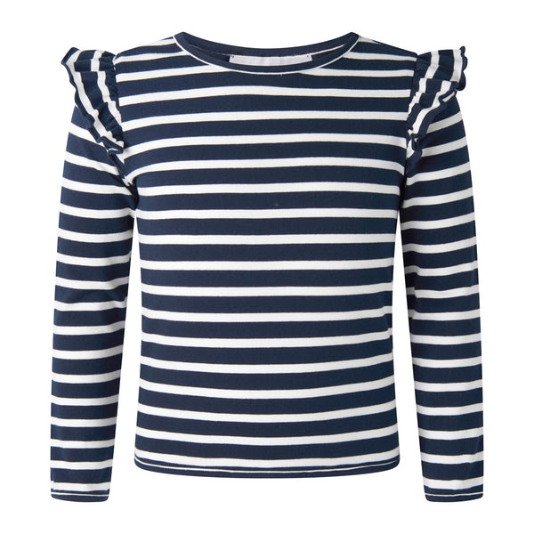Breton Stripe Ruffle T-shirt Rachel Riley US
