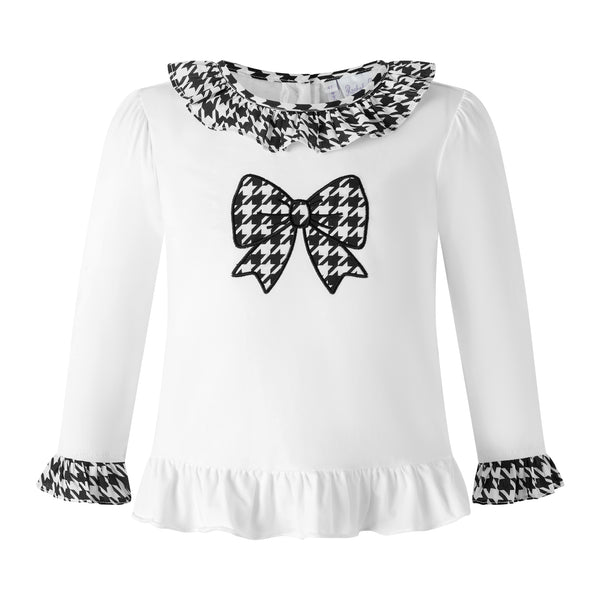 Houndstooth Jersey Top