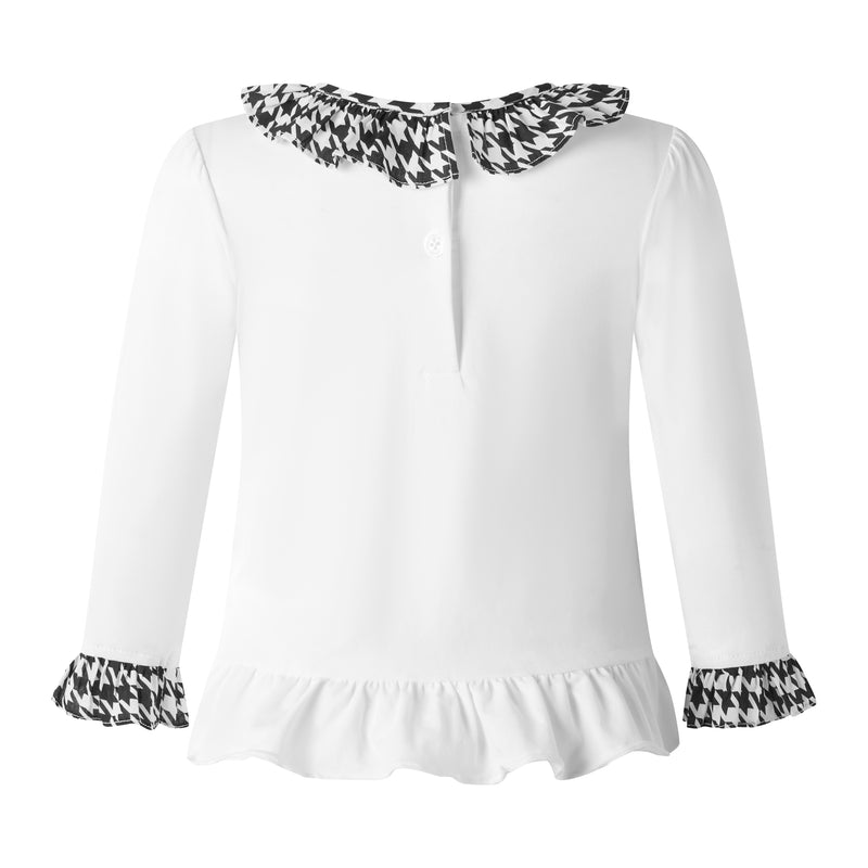 Houndstooth Jersey Top