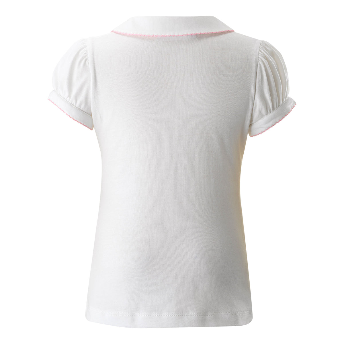 Pink Picot Trim Polo Rachel Riley US